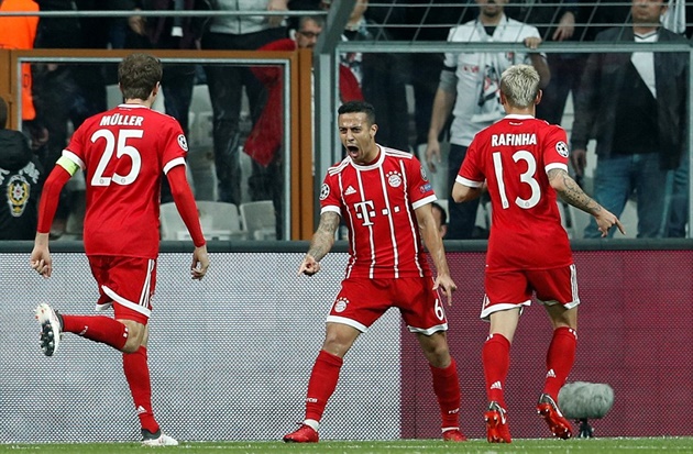 Thắng dễ Besiktas, Bayern Munich hiên ngang tiến vào vòng 8 đội mạnh nhất - Bóng Đá