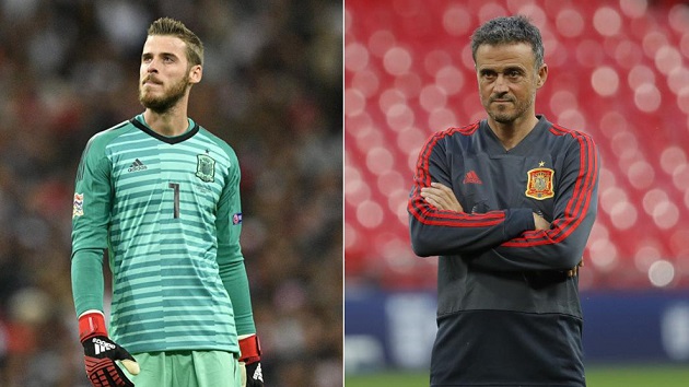 David de Gea 'is ANNOYED and upset at being left out of Spain's recent friendlies by Luis Enrique' - Bóng Đá