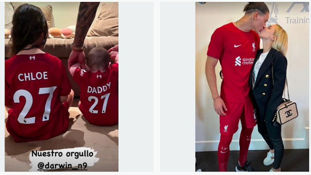 Darwin Nunez's kids sport new Liverpool signing's shirt in heartwarming snap - Bóng Đá