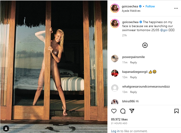 Ex-Barcelona WAG named 'world's hottest woman' risks Instagram ban with totally naked pic - Bóng Đá