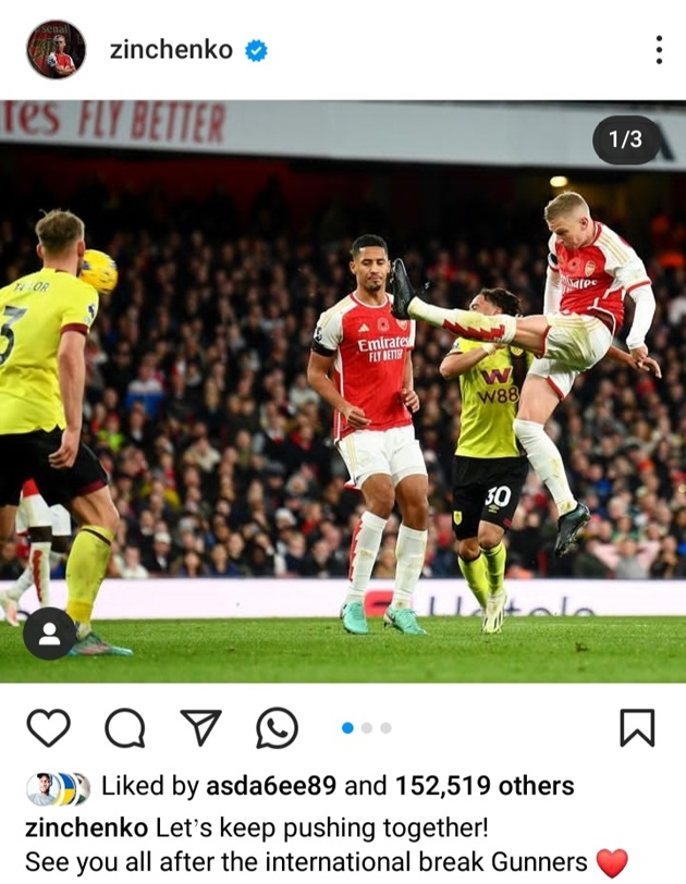 JURRIEN TIMBER AND DECLAN RICE REACT TO OLEKSANDR ZINCHENKO’S GOAL AS ARSENAL RUN OUT 3-1 WINNERS AGAINST BURNLEY - Bóng Đá