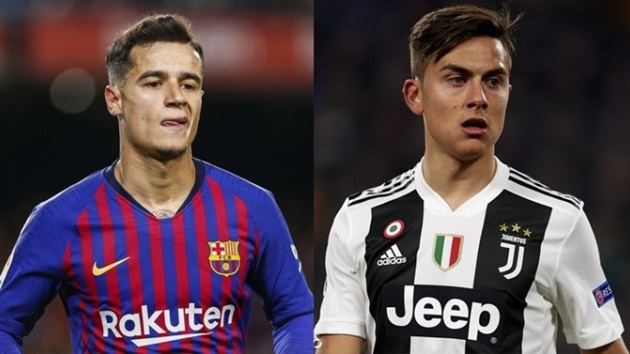 PSG sees Paulo Dybala or Philippe Coutinho as Neymar replacements  - Bóng Đá