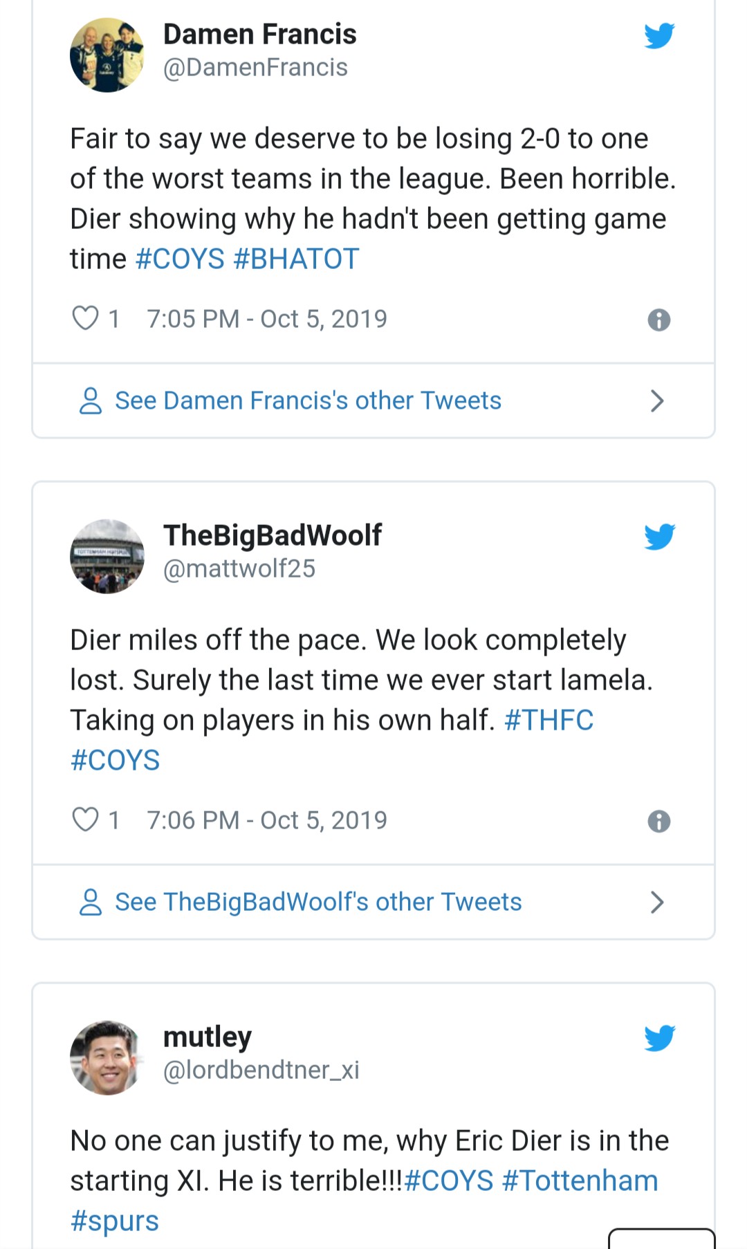 Tottenham fans blame Eric Dier - Bóng Đá