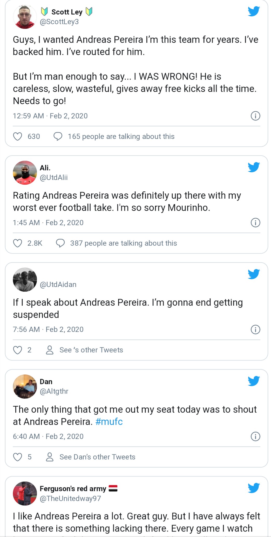 man utd fans slam Andreas Pereira - Bóng Đá