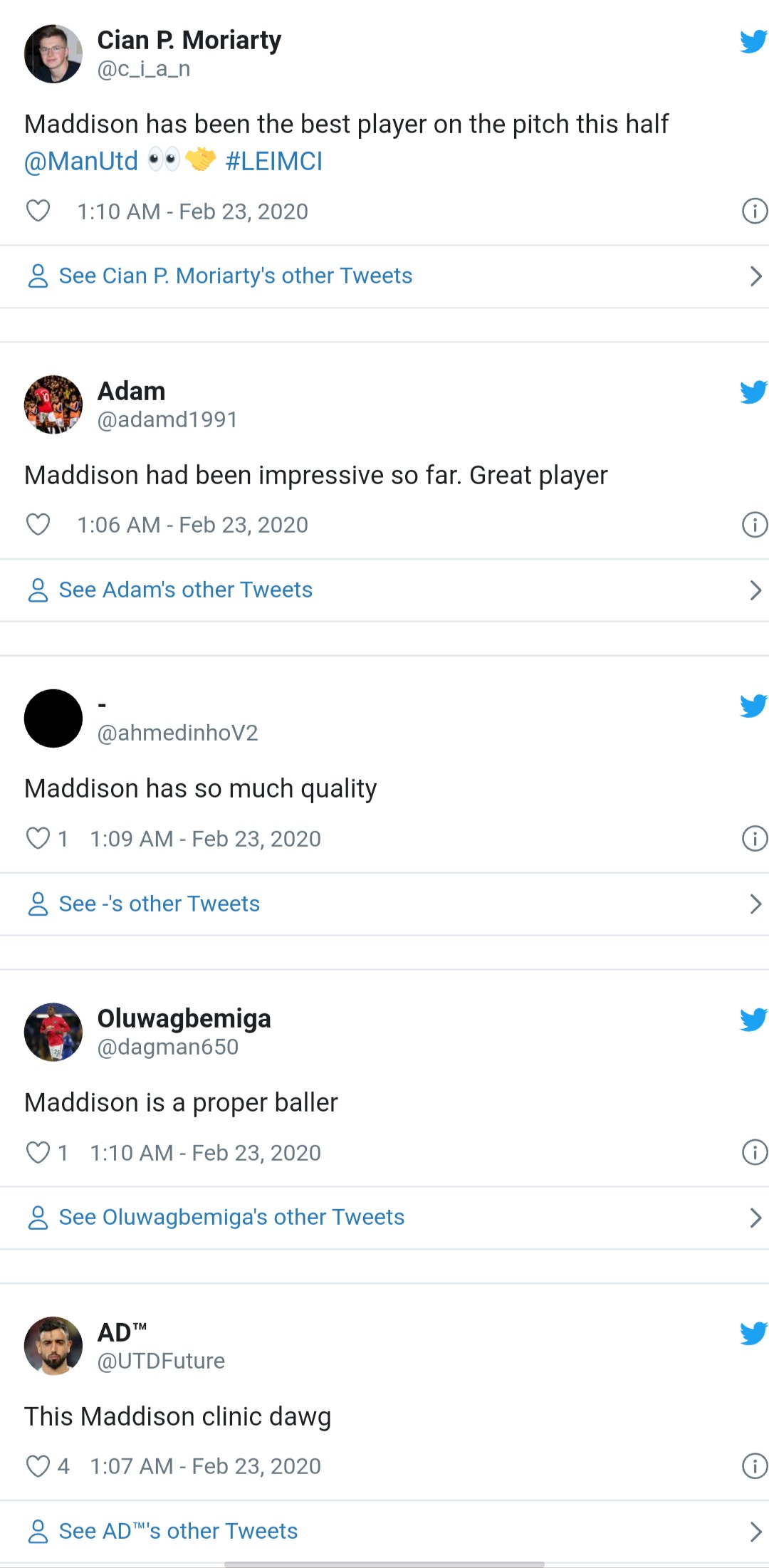 man utd fans react to maddison - Bóng Đá