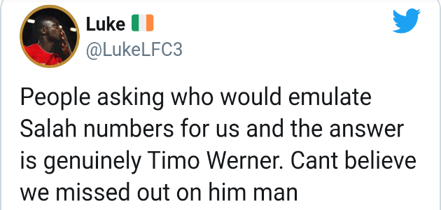 Liverpool fans react to Werner's debut - Bóng Đá