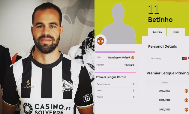 Portuguese player Betinho reveals his shock after being listed in Man United's squad on the Premier League website - Bóng Đá
