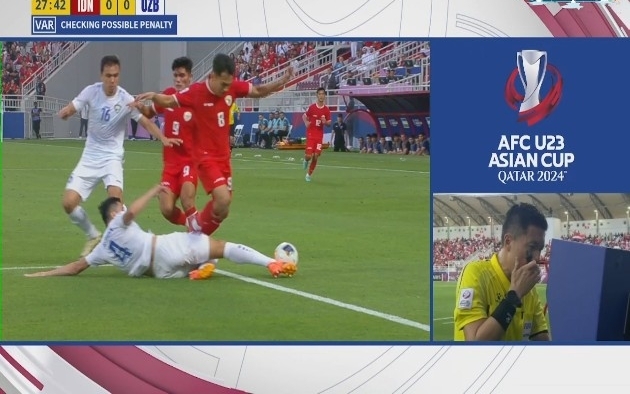 Không có penalty lẫn đá phạt cho Indonesia.