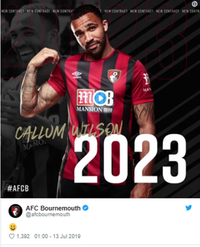 Callum Wilson signs new four-year Bournemouth deal - Bóng Đá