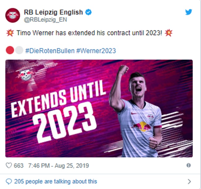 Bayern target Werner signs four-year contract extension to stay with RB Leipzig - Bóng Đá