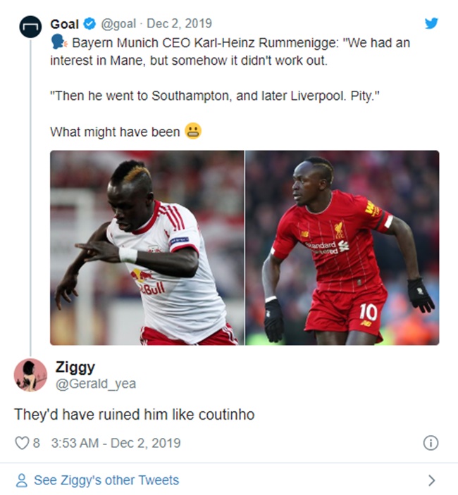 Liverpool: Fans respond to Karl-Heinz Rummenigge comments on Sadio Mane interest - Bóng Đá