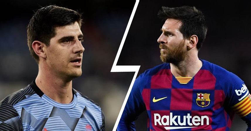 Barcelona mock Thibaut Courtois after Lionel Messi comments ahead of El Clasico   - Bóng Đá