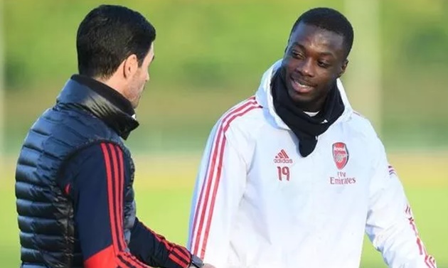 Arsenal boss Mikel Arteta's Nicolas Pepe comments shed light on his future attack - Bóng Đá