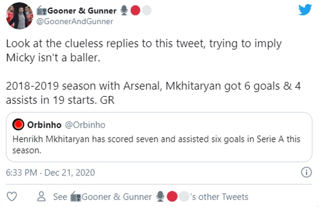 Arsenal fans discuss Henrikh Mkhitaryan as good Roma form continues - Bóng Đá