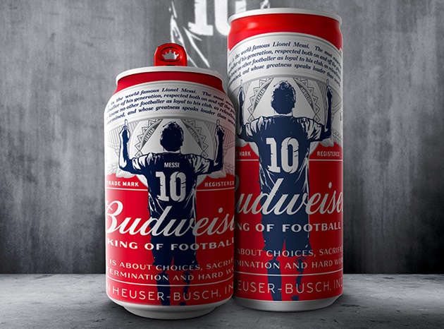 Budweiser celebrate Lionel Messi’s record by sending special edition beers to ever keeper he scored against - Bóng Đá