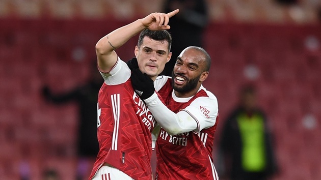 Xhaka vừa giúp Arsenal có chiến thắng quan trọng.