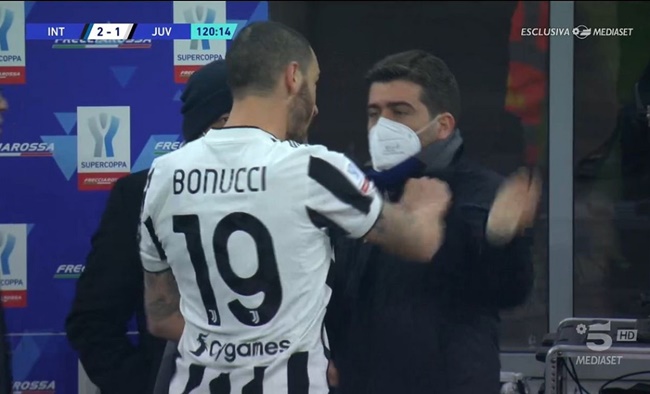 Bonucci hung hãn, khiến Inter bất mãn vì xô người - Bóng Đá