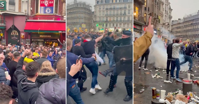 Chelsea fans caught up in violence in Lille - Bóng Đá
