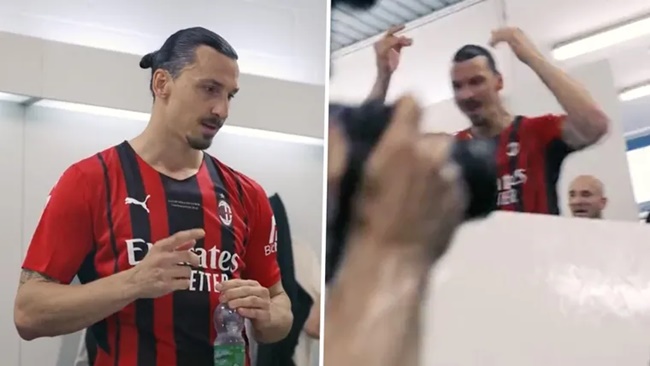 AC Milan's Ibrahimovic flips dressing room table - Bóng Đá