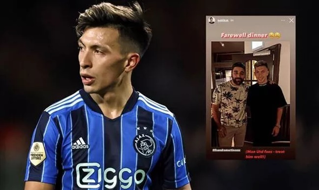 Lisandro Martinez poses for picture with chef ahead of Man Utd transfer - Bóng Đá