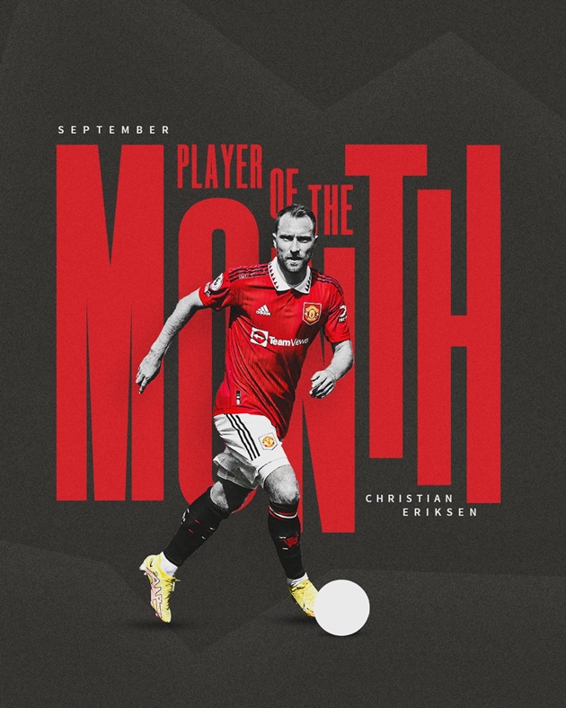 Christian Eriksen wins Manchester United’s Player of the Month for September - Bóng Đá
