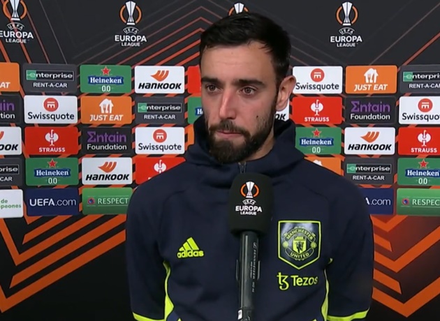 Bruno Fernandes reacts to new attacking position after Manchester United vs Real Sociedad - Bóng Đá