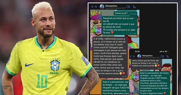 Neymar shares private WhatsApp messages with teammates - Bóng Đá
