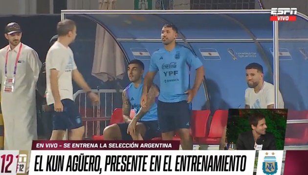 Kun Aguero had some light training with Argentina - Bóng Đá