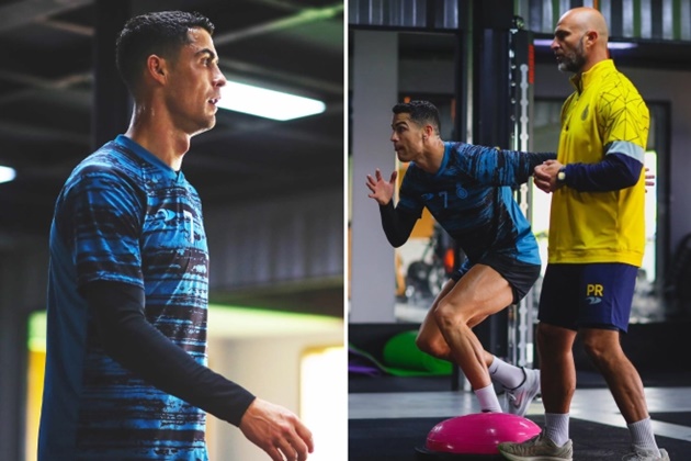 Cristiano Ronaldo works out in Al-Nassr gym as banned star forced to wait to make debut after £173m transfer - Bóng Đá