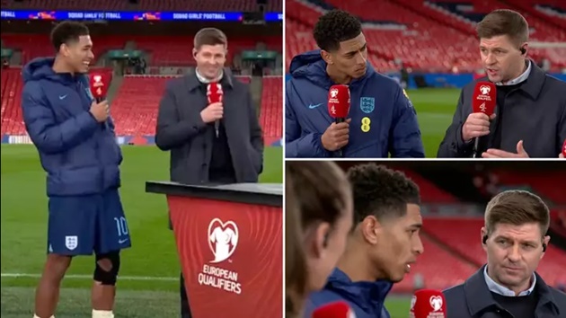 Jude Bellingham and Steven Gerrard starred in a brilliant interview after England win - Bóng Đá