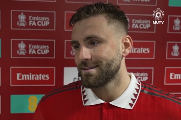 Luke Shaw reacts to playing against Manchester City in FA Cup final - Bóng Đá