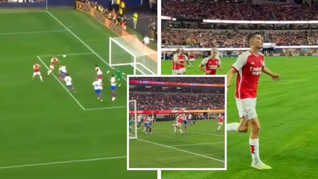 Havertz ghi bàn cho Arsenal.