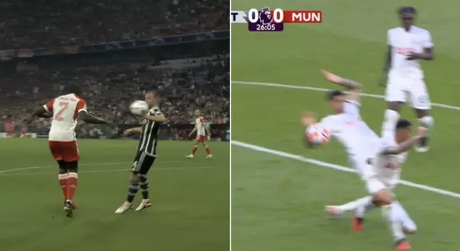 Fans are all making same Tottenham comparison after Bayern Munich awarded controversial penalty against Man Utd - Bóng Đá