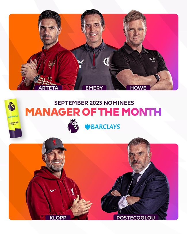 The September Premier League Manager of the Month nominees are in - Bóng Đá
