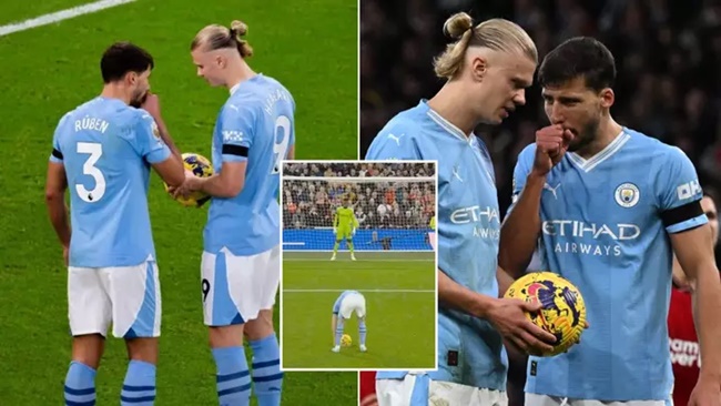 Ruben Dias' genius tactic before Erling Haaland penalty spotted in Manchester derby - Bóng Đá
