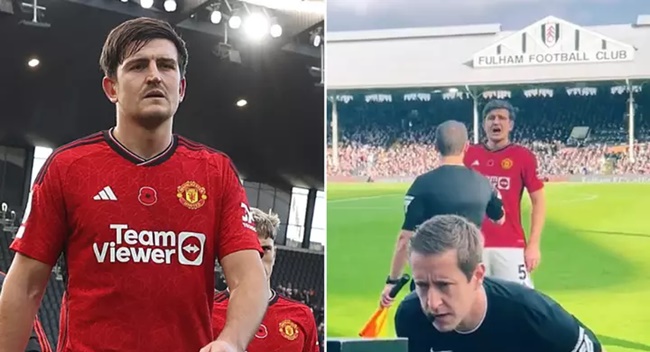 Harry Maguire’s reaction when referee John Brooks checked the pitchside monitor goes viral - Bóng Đá