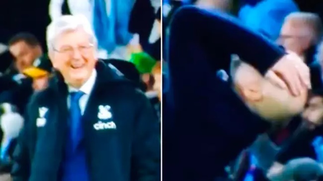 Roy Hodgson laughing at Pep Guardiola after Crystal Palace's equaliser is a classic Premier League moment - Bóng Đá