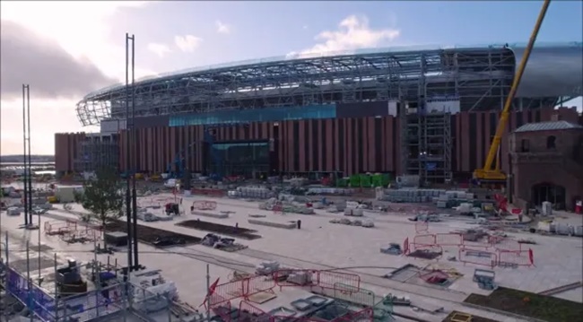 Everton share incredible new video of £500m new stadium progress - Bóng Đá