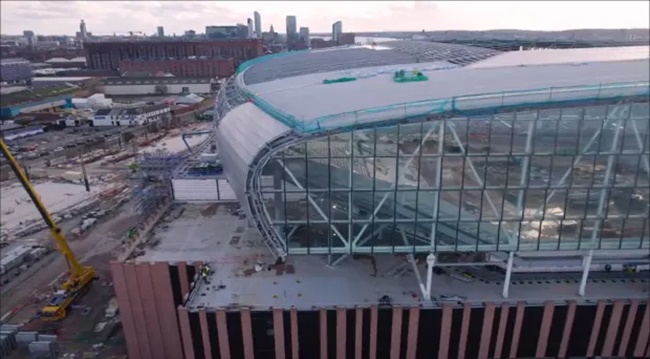 Everton share incredible new video of £500m new stadium progress - Bóng Đá