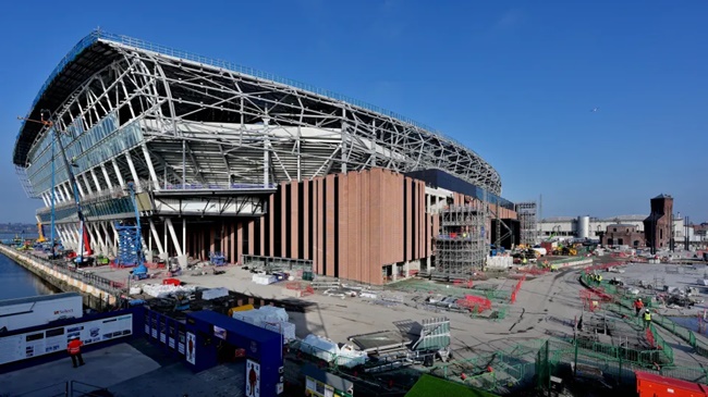 Sân vận động mới đáng kinh ngạc của EVERTON sắp hoàn thành. - Bóng Đá