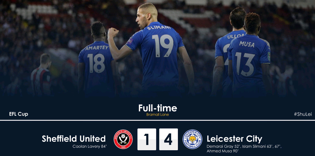 Sheffield United 1 - 4 Leicester City: Show diễn của Slimani - Bóng Đá