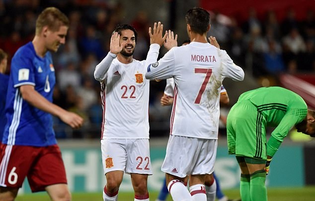 Liechtenstein 0-8 Tây Ban Nha: Màn "thảm sát" ở Rheinpark Stadion