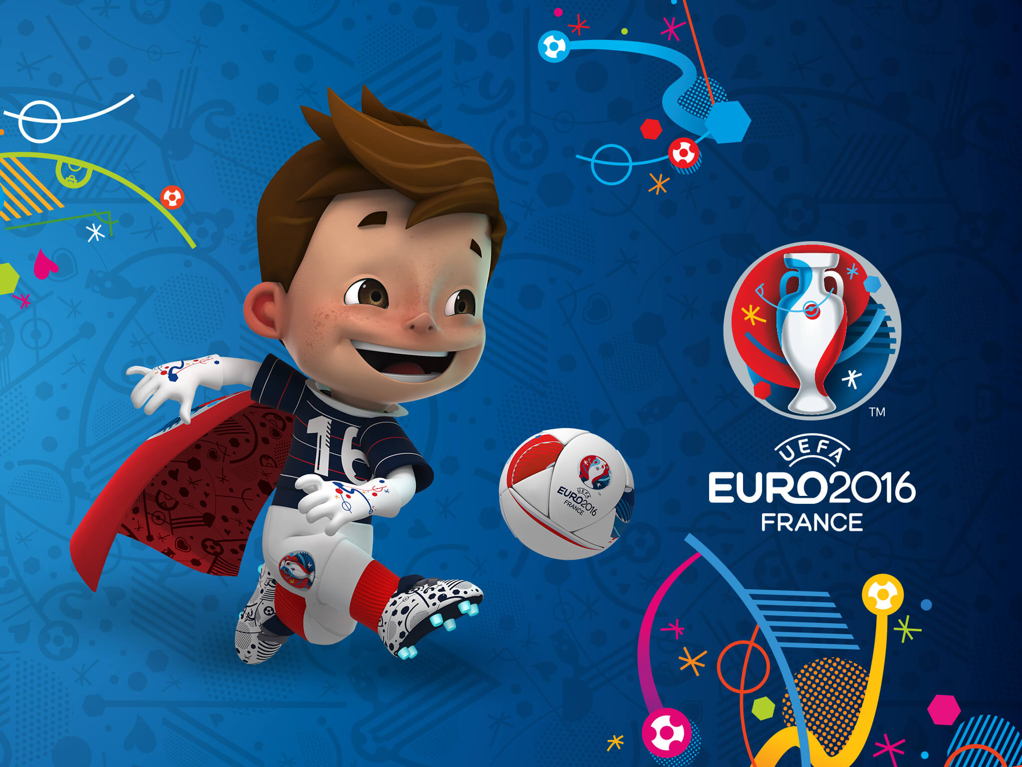 Linh vật Super Victor của kỳ EURO 2016. Ảnh: Internet.