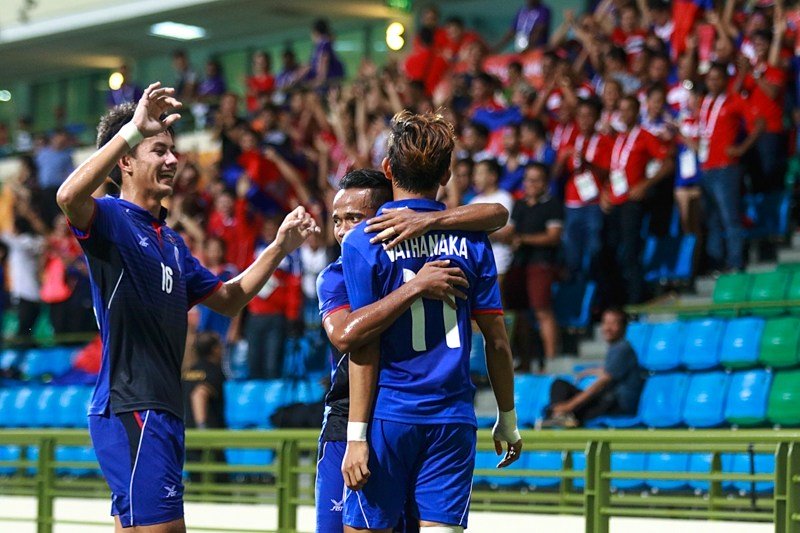 Campuchia tạo nên kỳ tích ở vòng play-off tranh vé dự vòng loại thứ ba Asian Cup 2019. Ảnh: Internet.