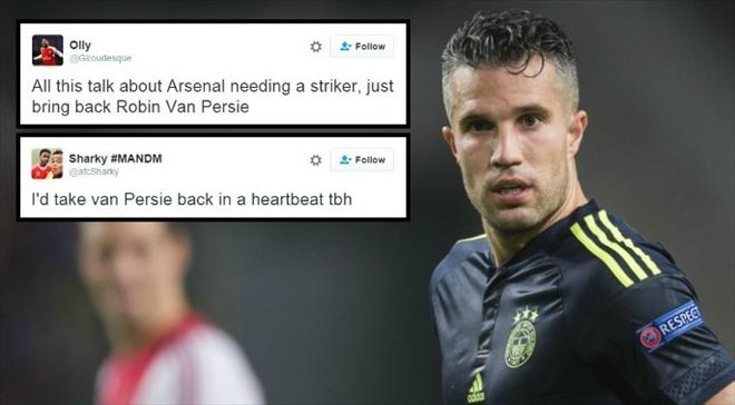 Fan kêu gọi HLV Wenger đưa Van Persie trở lại Arsenal