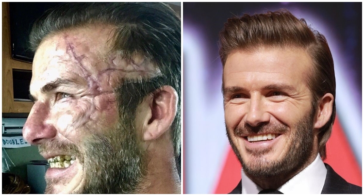 Beckham tạo hình xấu xí khi đóng phim