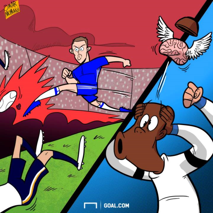 Biếm họa Messi mồm đầy máu, đứng cắm cờ ngạo nghễ trên đầu Real - Bóng Đá