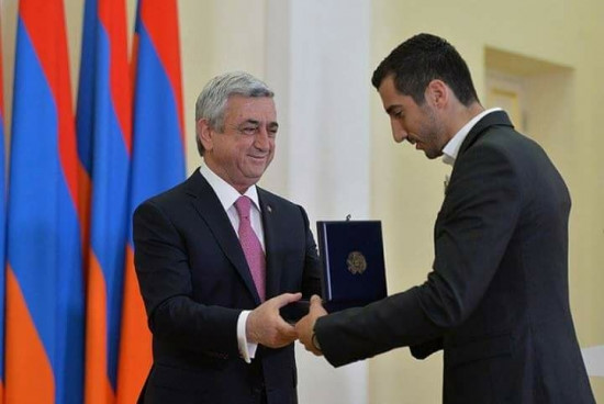 Mkhitaryan được Tổng thống Armenia trao tặng huân chương hạng nhất