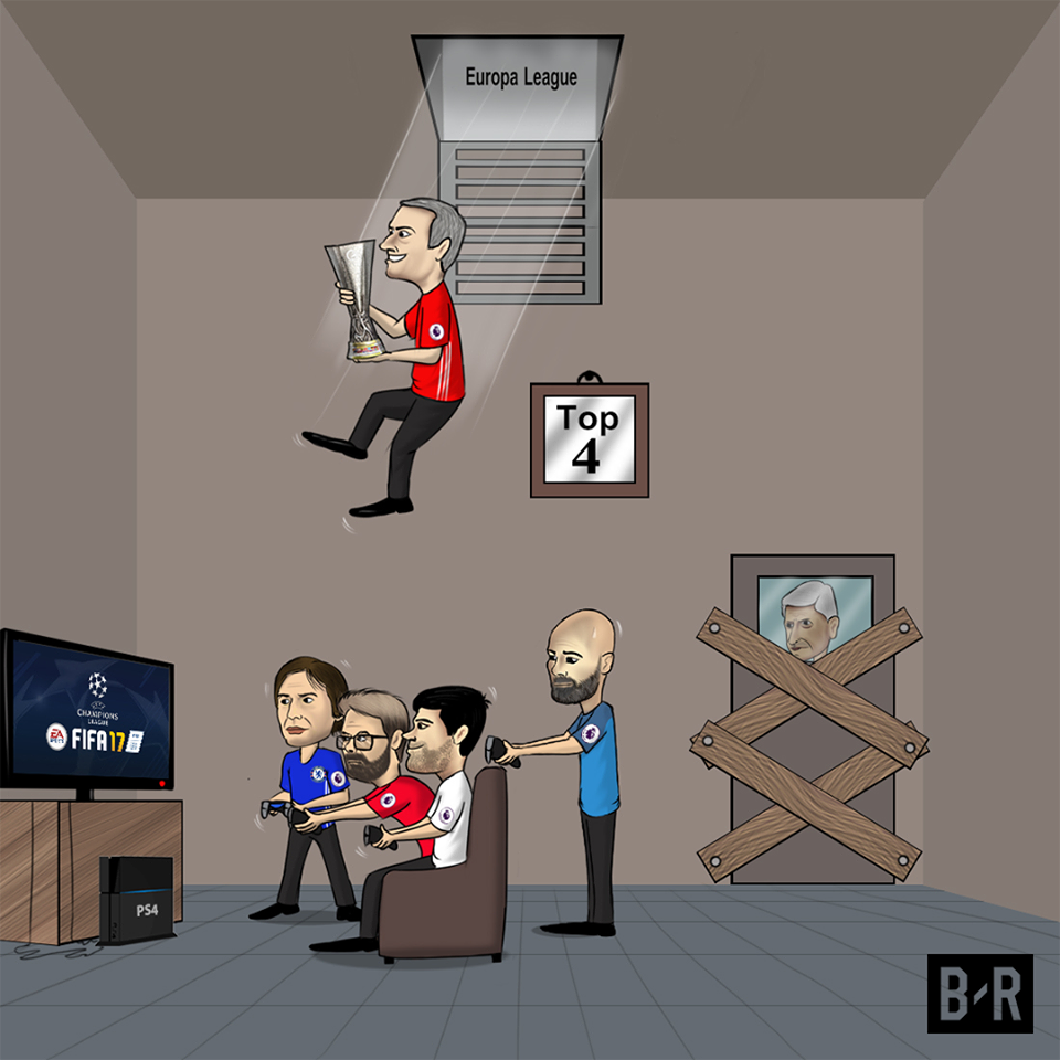 Biếm họa: Mourinho đột nhập ngôi nhà C1, Wenger bắn hạ chỉ trích - Bóng Đá