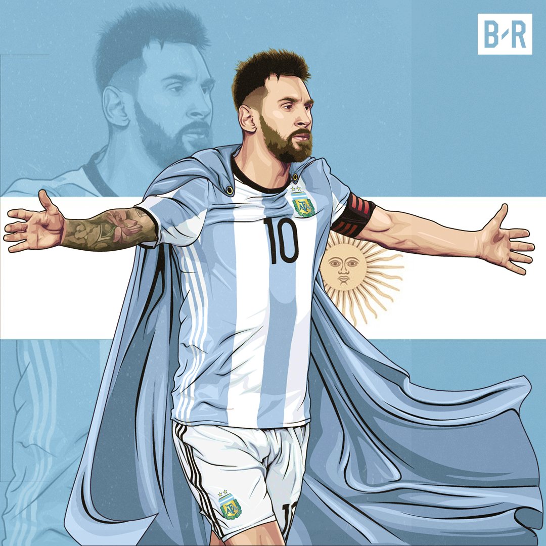 Biếm họa Messi cõng cả tuyển Argentina trên lưng | Bóng Đá